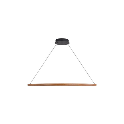 Golden Lighting Veritas Integrated LED 35in Chandelier in Walnut