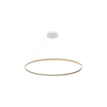 Veritas 35" LED Ring Chandelier in Walnut - Default Title - Golden Lighting