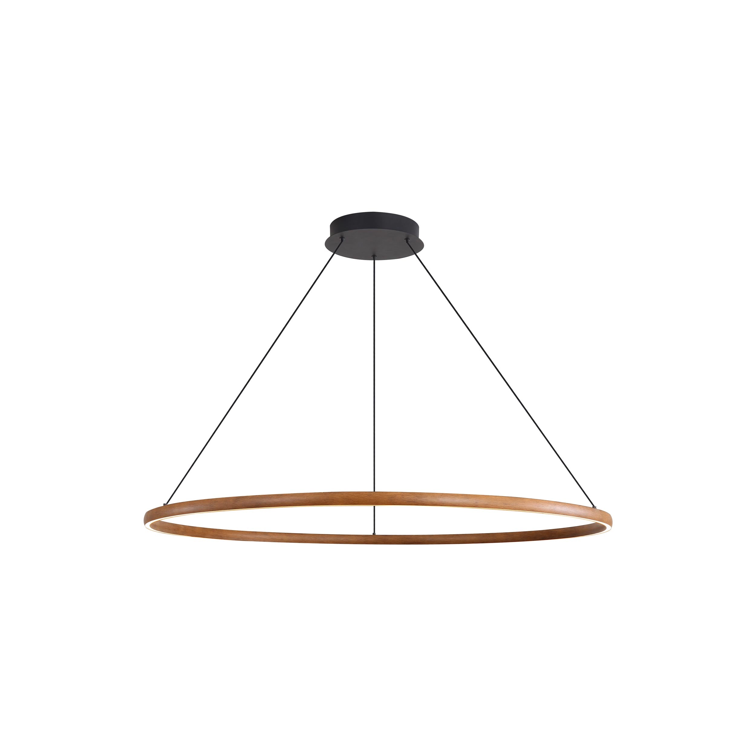 Veritas 47" Bi-directional LED Chandelier in Walnut - - Golden Lighting