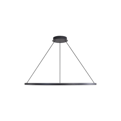 Veritas 47" LED Ring Chandelier in Sand Black - - Golden Lighting