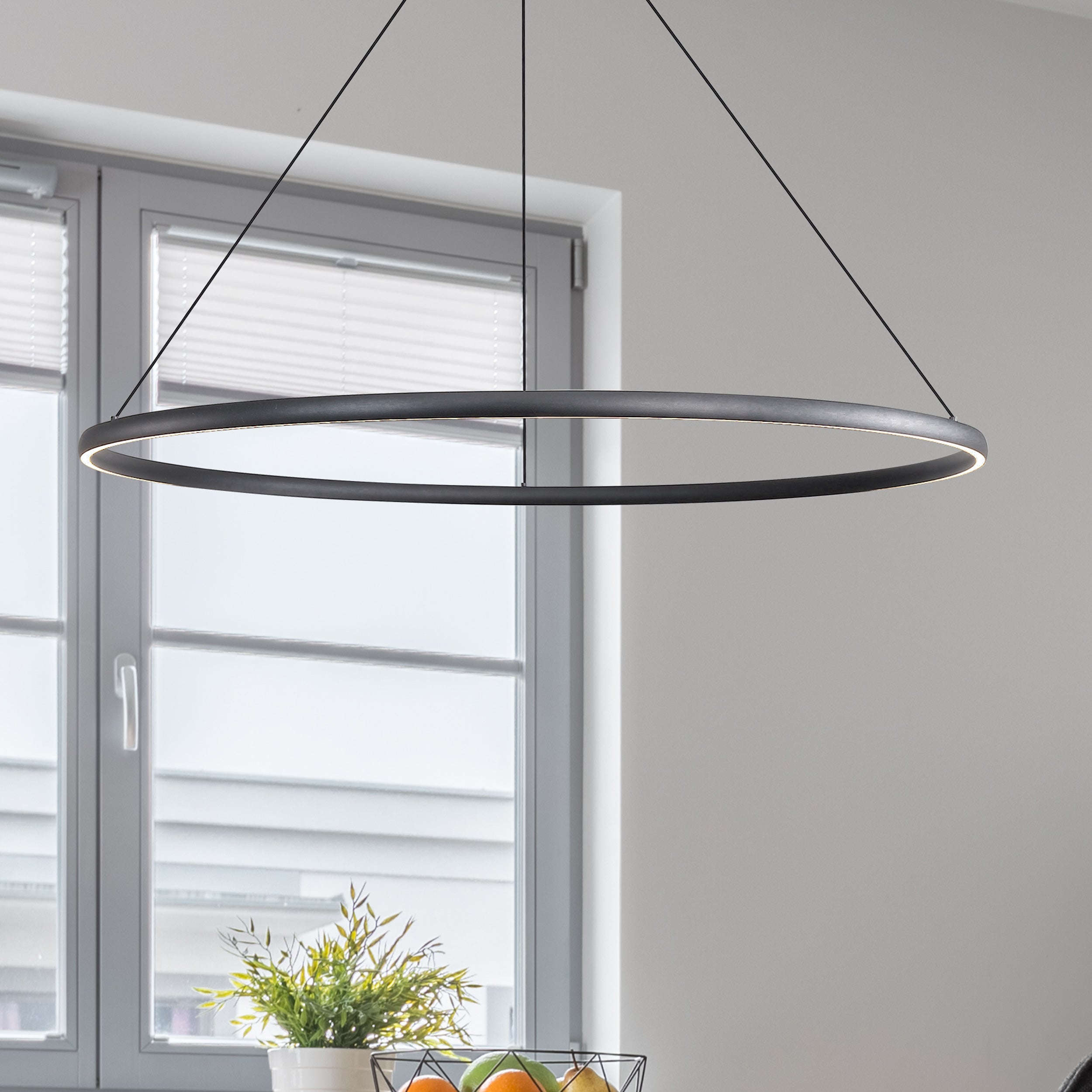 Veritas 47" Bi-directional LED Chandelier in Sand Black - - Golden Lighting