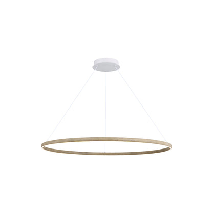 Veritas 47" LED Ring Chandelier in Walnut - Default Title - Golden Lighting