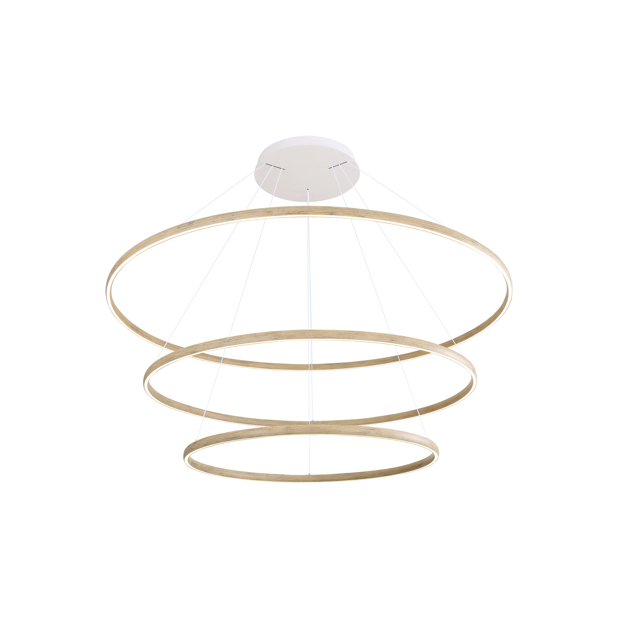 Veritas 59" 3-tier Bi-directional LED Chandelier in Driftwood - - Golden Lighting