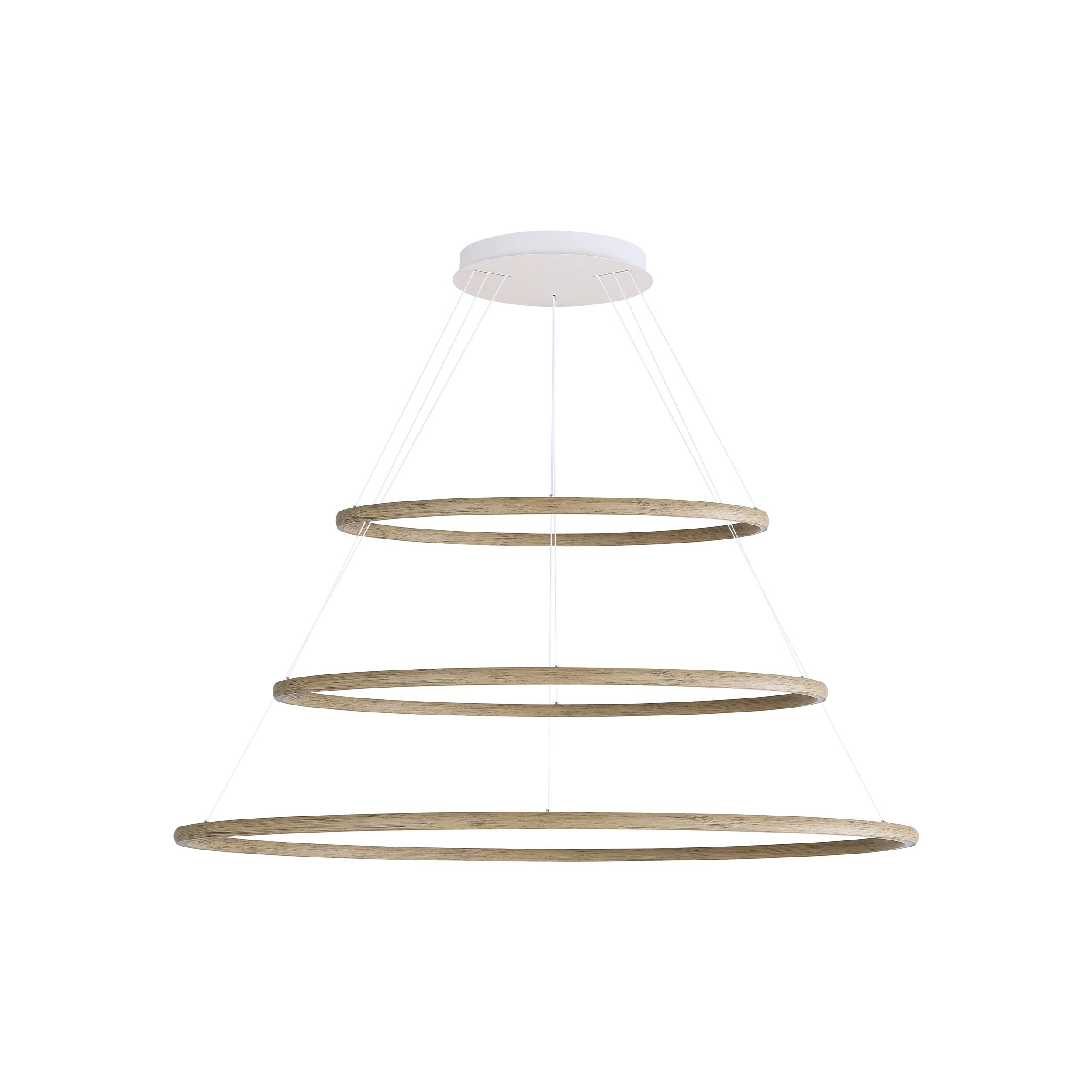 Veritas 59" 3-tier Bi-directional LED Chandelier in Driftwood - - Golden Lighting