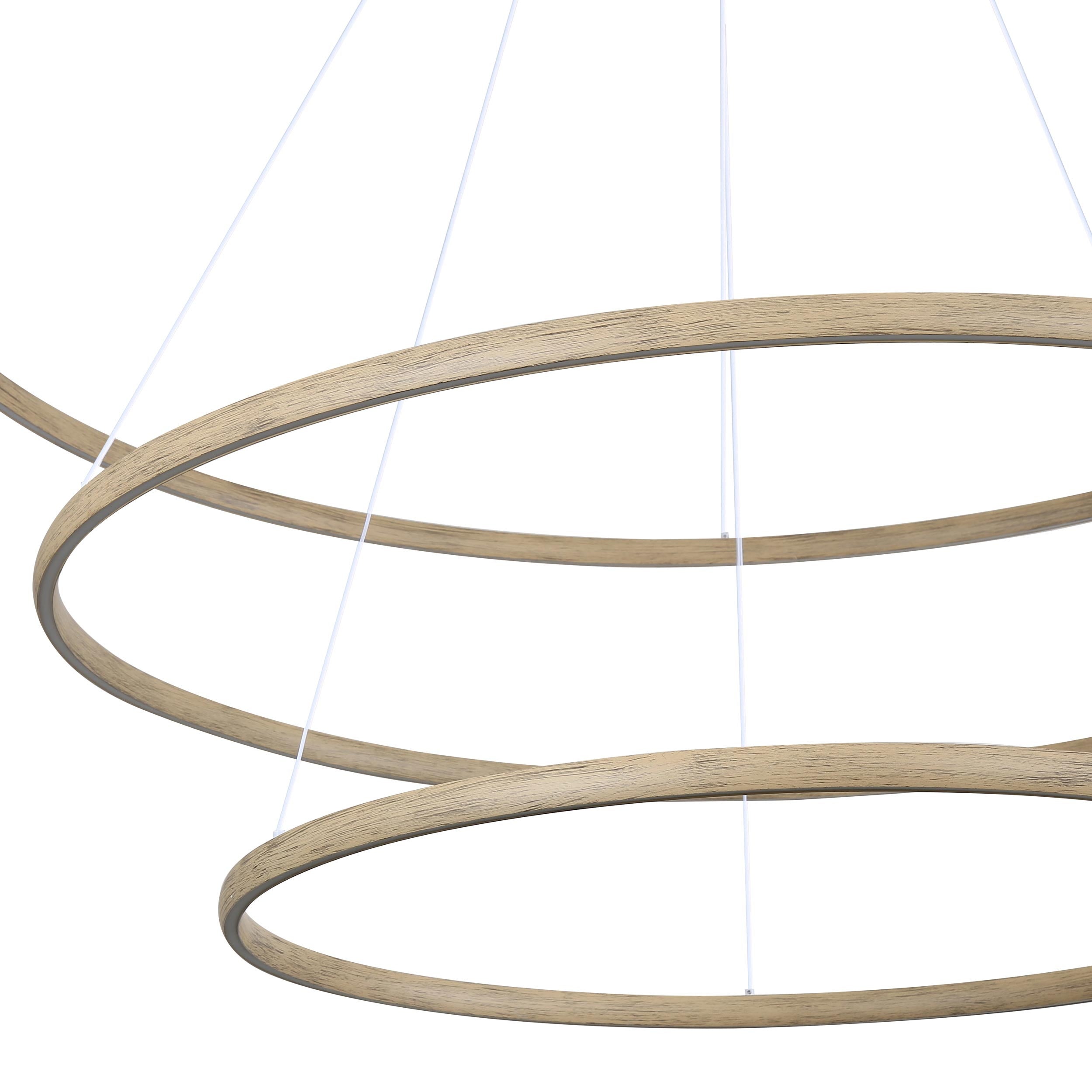 Veritas 59" 3-tier Bi-directional LED Chandelier in Driftwood - - Golden Lighting