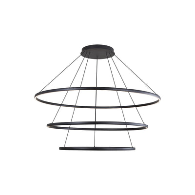 Veritas 59" 3-tier Bi-directional LED Chandelier in Sand Black - - Golden Lighting