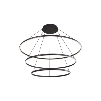 Veritas 59" 3-tier Bi-directional LED Chandelier in Sand Black - - Golden Lighting