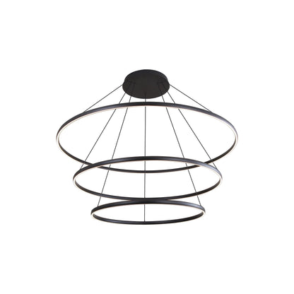 Veritas 59" 3-tier Bi-directional LED Chandelier in Sand Black - - Golden Lighting