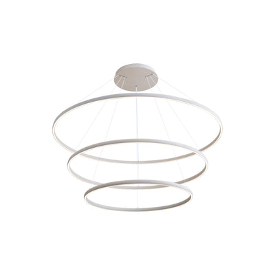 Veritas 59" 3-tier Bi-directional LED Chandelier in Sand White - - Golden Lighting