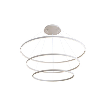 Veritas 59" 3-tier Bi-directional LED Chandelier in Sand White - - Golden Lighting