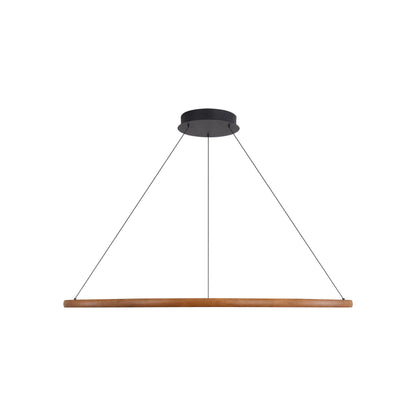 Veritas 59" Bi-directional LED Chandelier in Walnut - - Golden Lighting