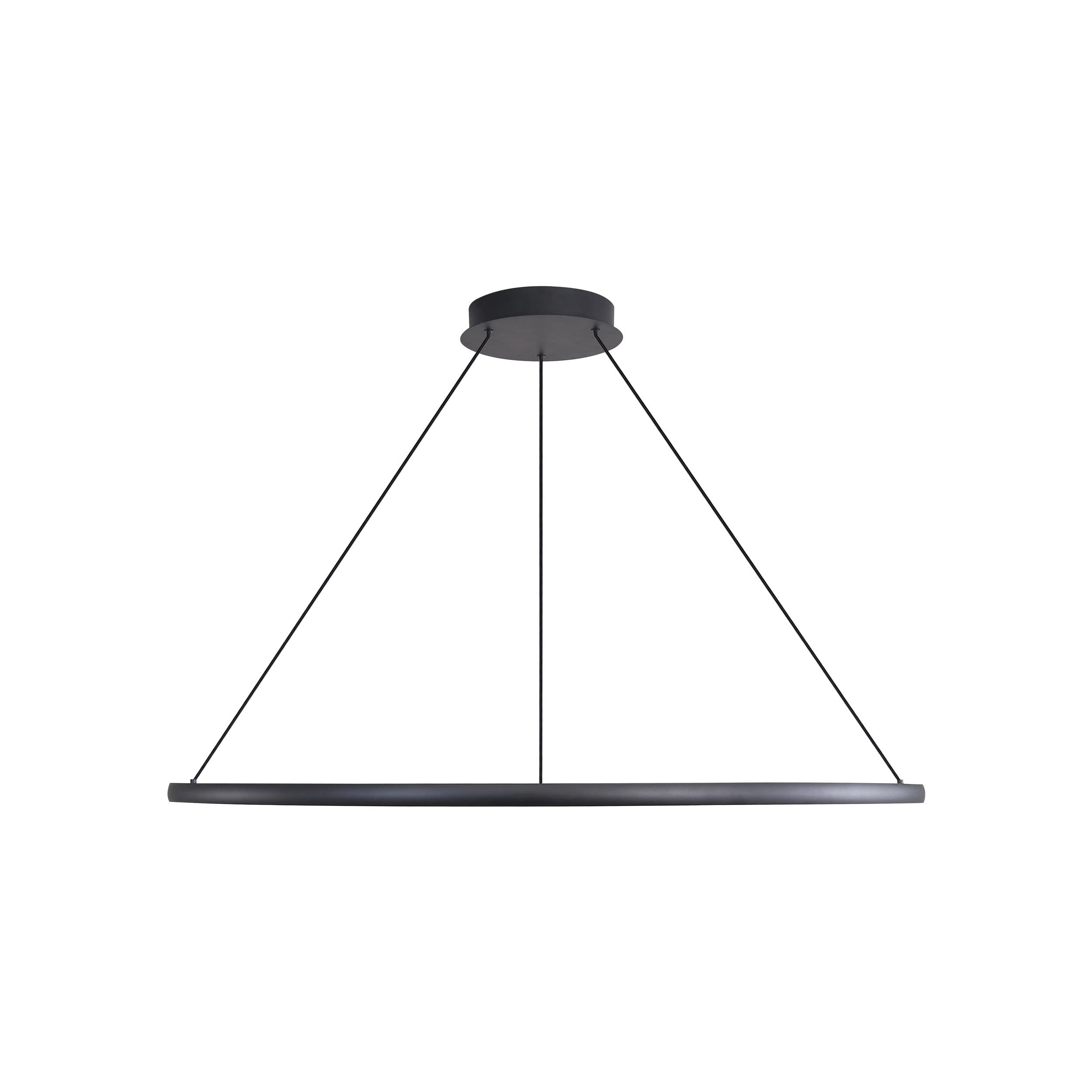 Veritas 59" LED Ring Chandelier in Sand Black - - Golden Lighting