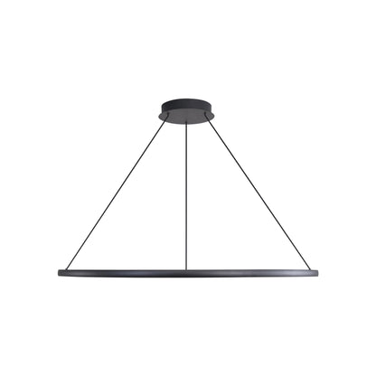 Veritas 59" LED Ring Chandelier in Sand Black - - Golden Lighting
