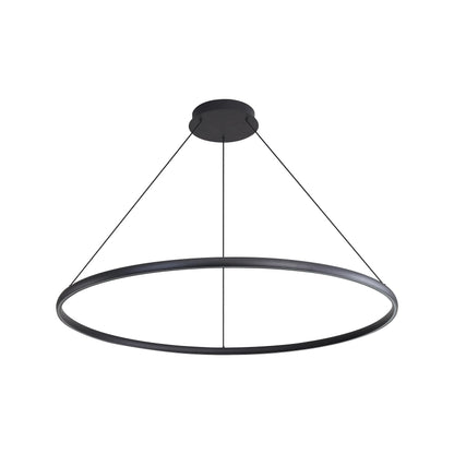 Veritas 59" LED Ring Chandelier in Sand Black - Default Title - Golden Lighting