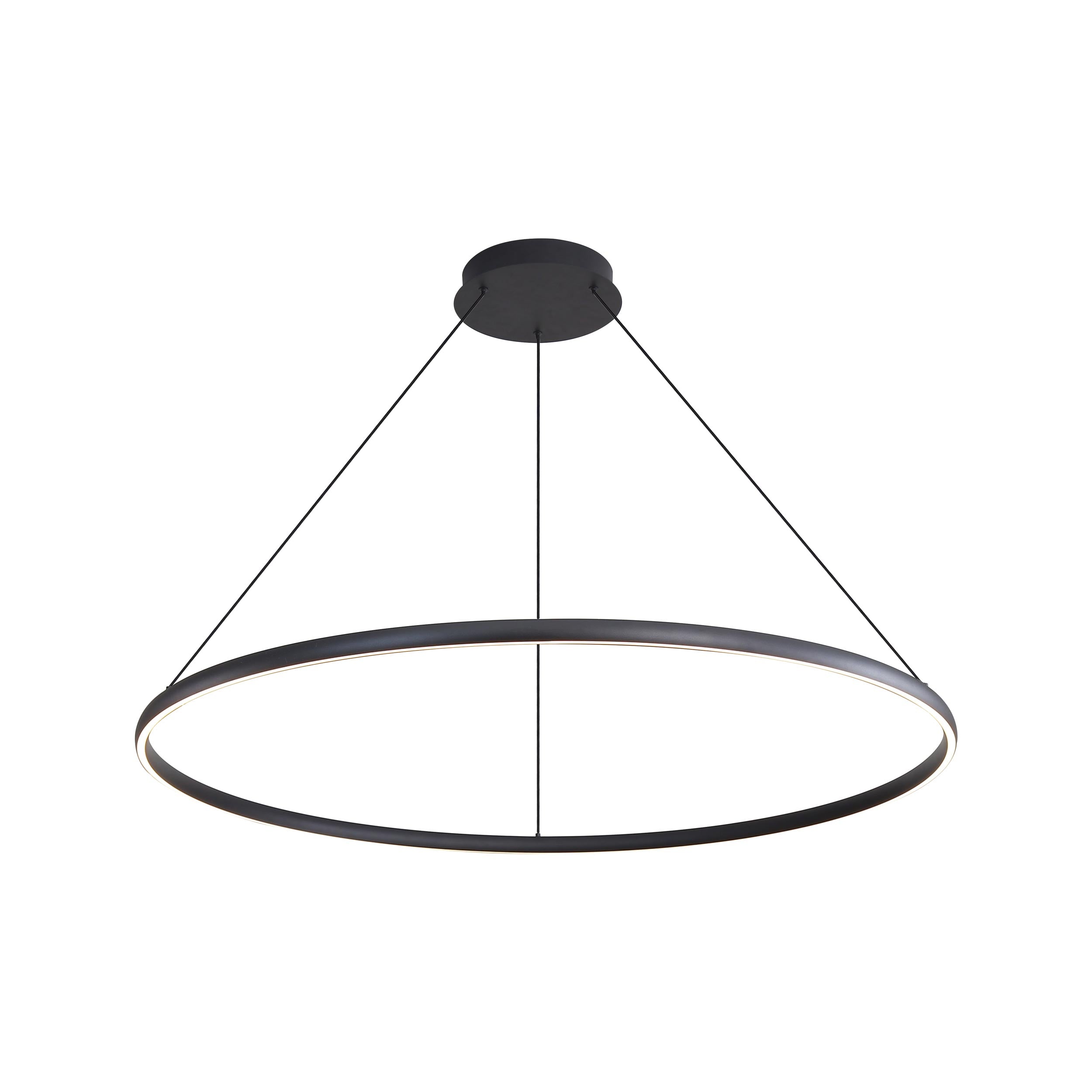Veritas 59" Bi-directional LED Chandelier in Sand Black - - Golden Lighting