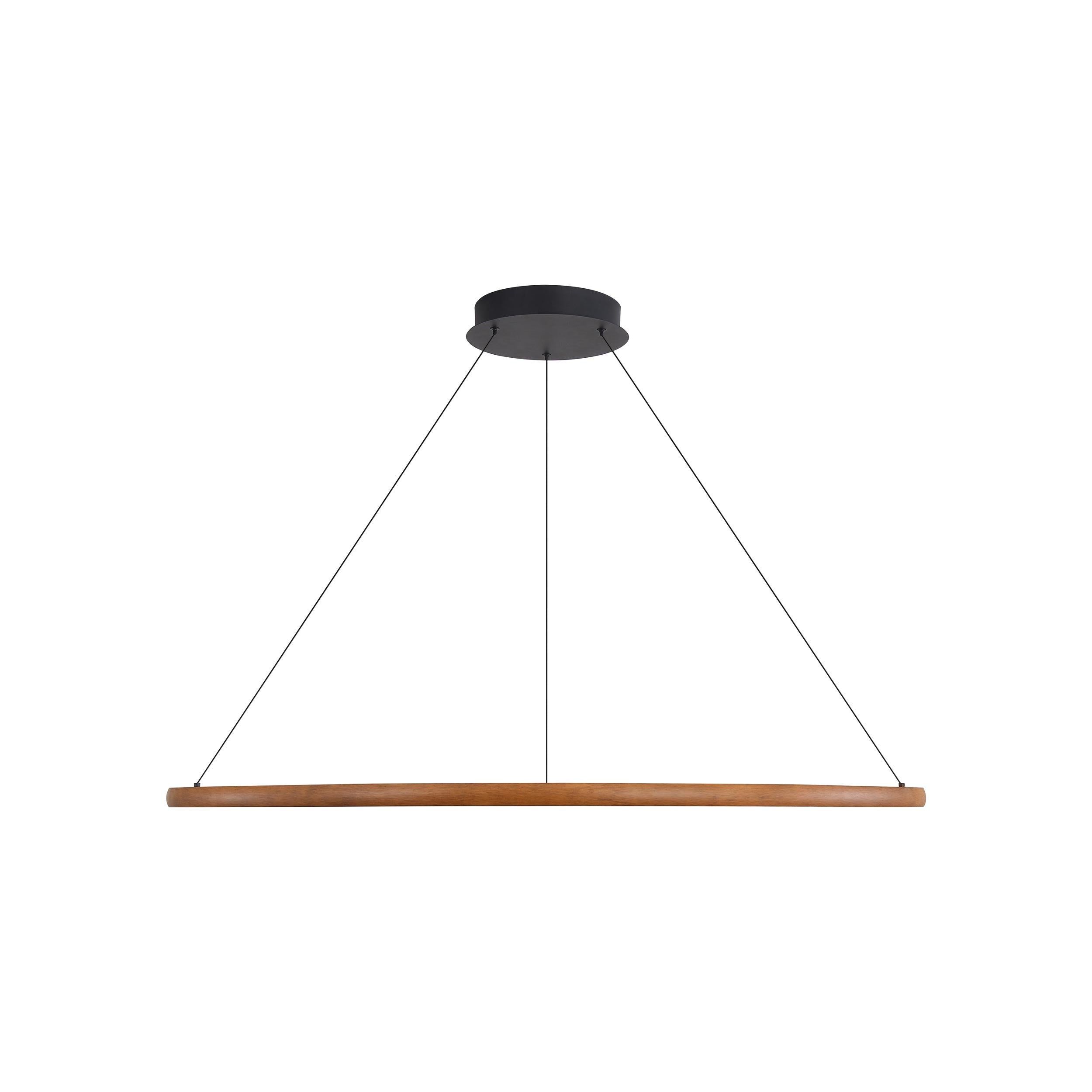 Golden Lighting Veritas Integrated LED 59in Chandelier in Walnut - - Golden Lighting