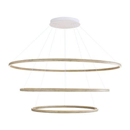 Veritas 71" 3-tier Bi-directional LED Chandelier in Driftwood - - Golden Lighting