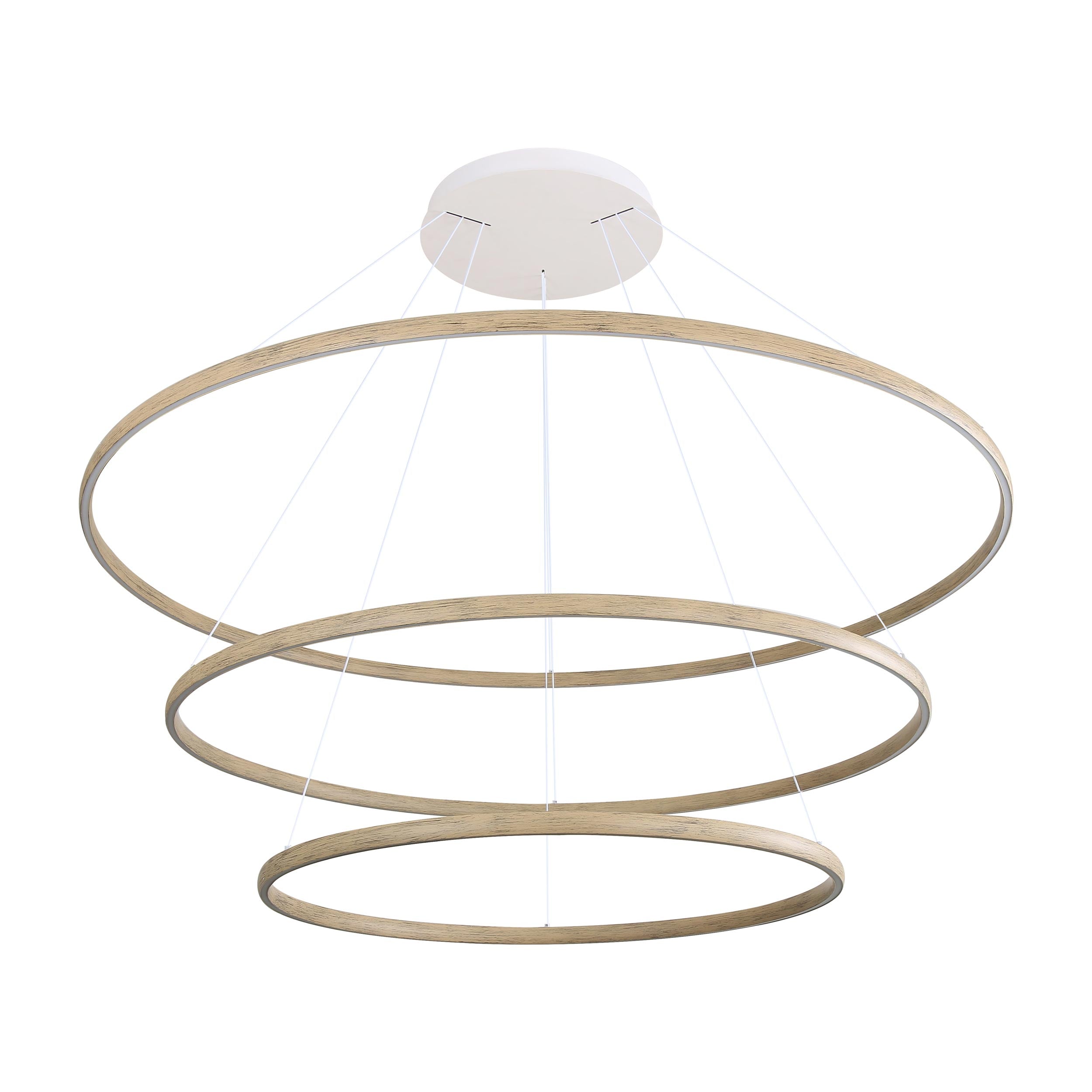 Veritas 71" 3-tier Bi-directional LED Chandelier in Driftwood - - Golden Lighting