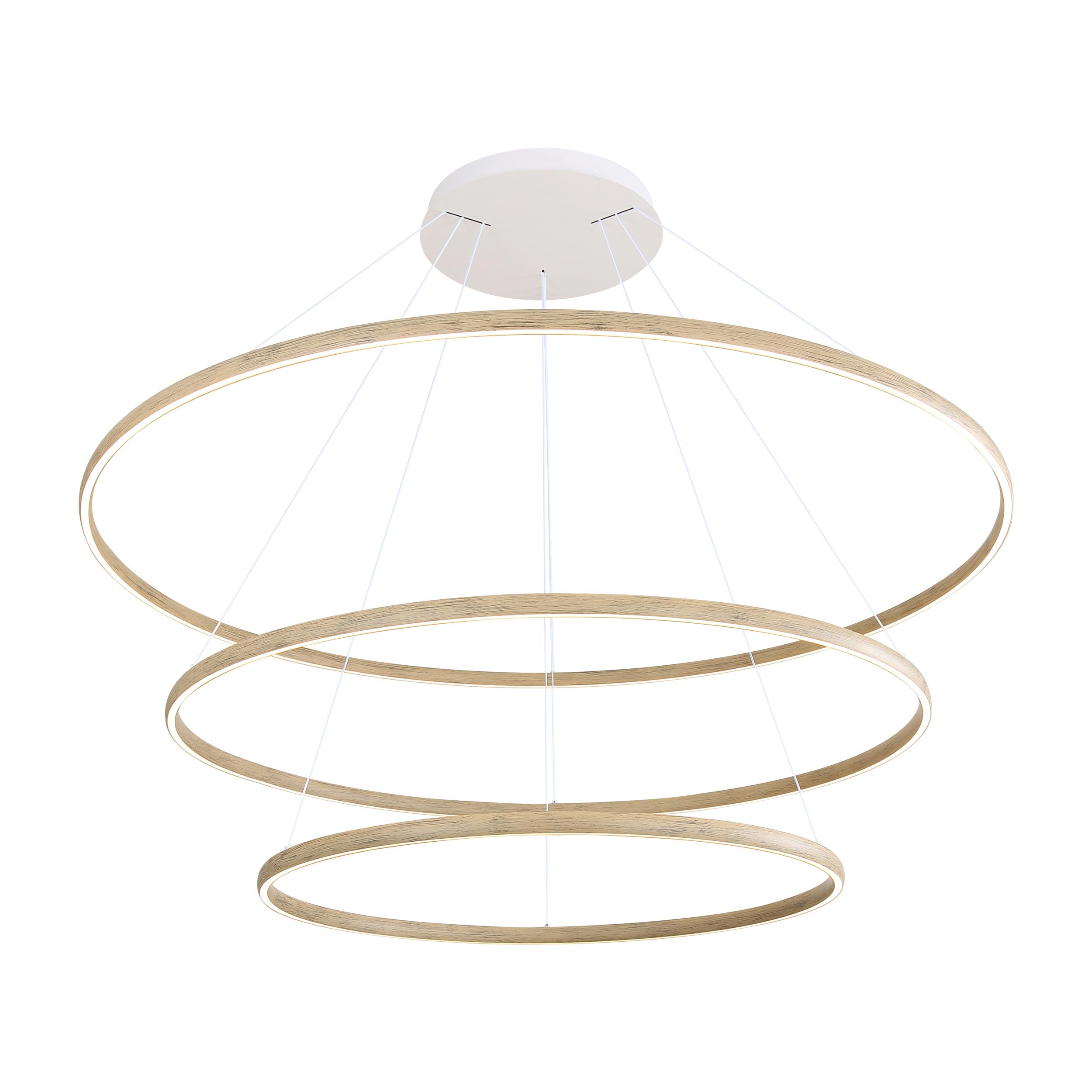 Veritas 71" 3-tier Bi-directional LED Chandelier in Driftwood - - Golden Lighting
