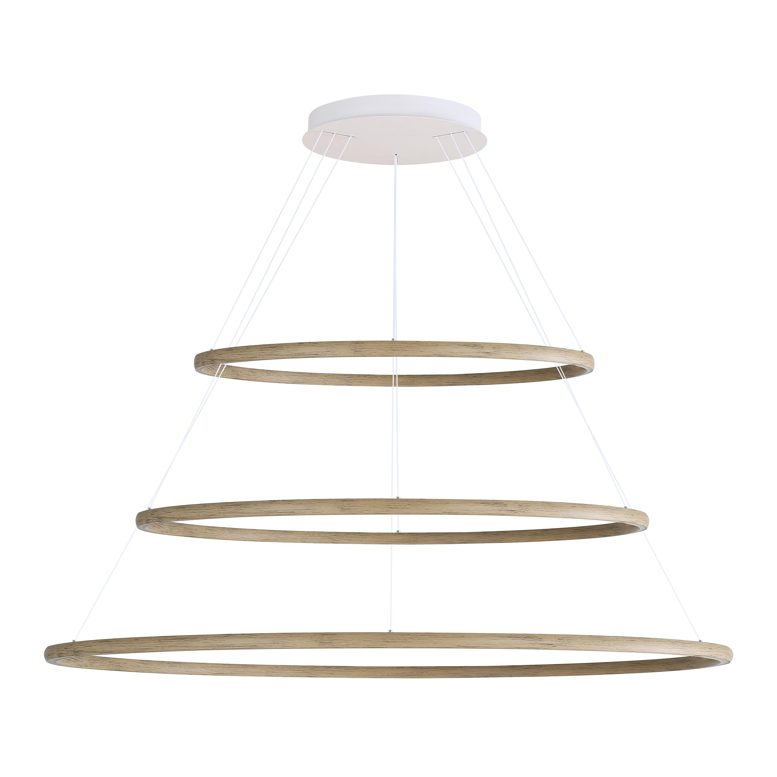 Veritas 71" 3-tier Bi-directional LED Chandelier in Driftwood - - Golden Lighting