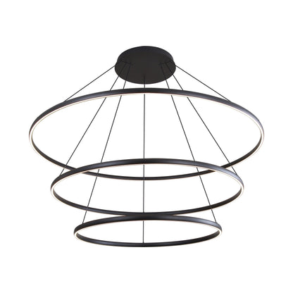 Veritas 71" 3-tier Bi-directional LED Chandelier in Sand Black - - Golden Lighting