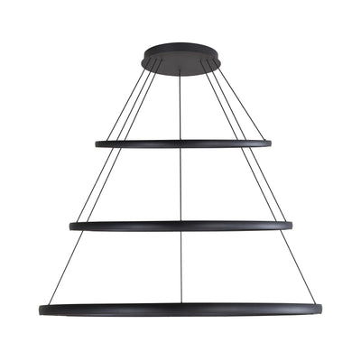 Veritas 71" 3-tier Bi-directional LED Chandelier in Sand Black - - Golden Lighting