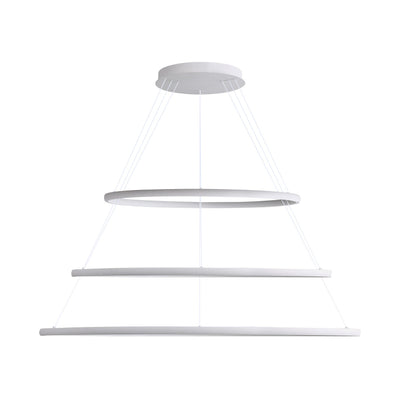 Veritas 71" 3-tier Bi-directional LED Chandelier in Sand White - - Golden Lighting