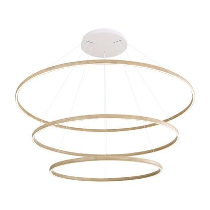 Golden Lighting Veritas Integrated LED 71in 3-tier Chandelier in Driftwood - Default Title - Golden Lighting