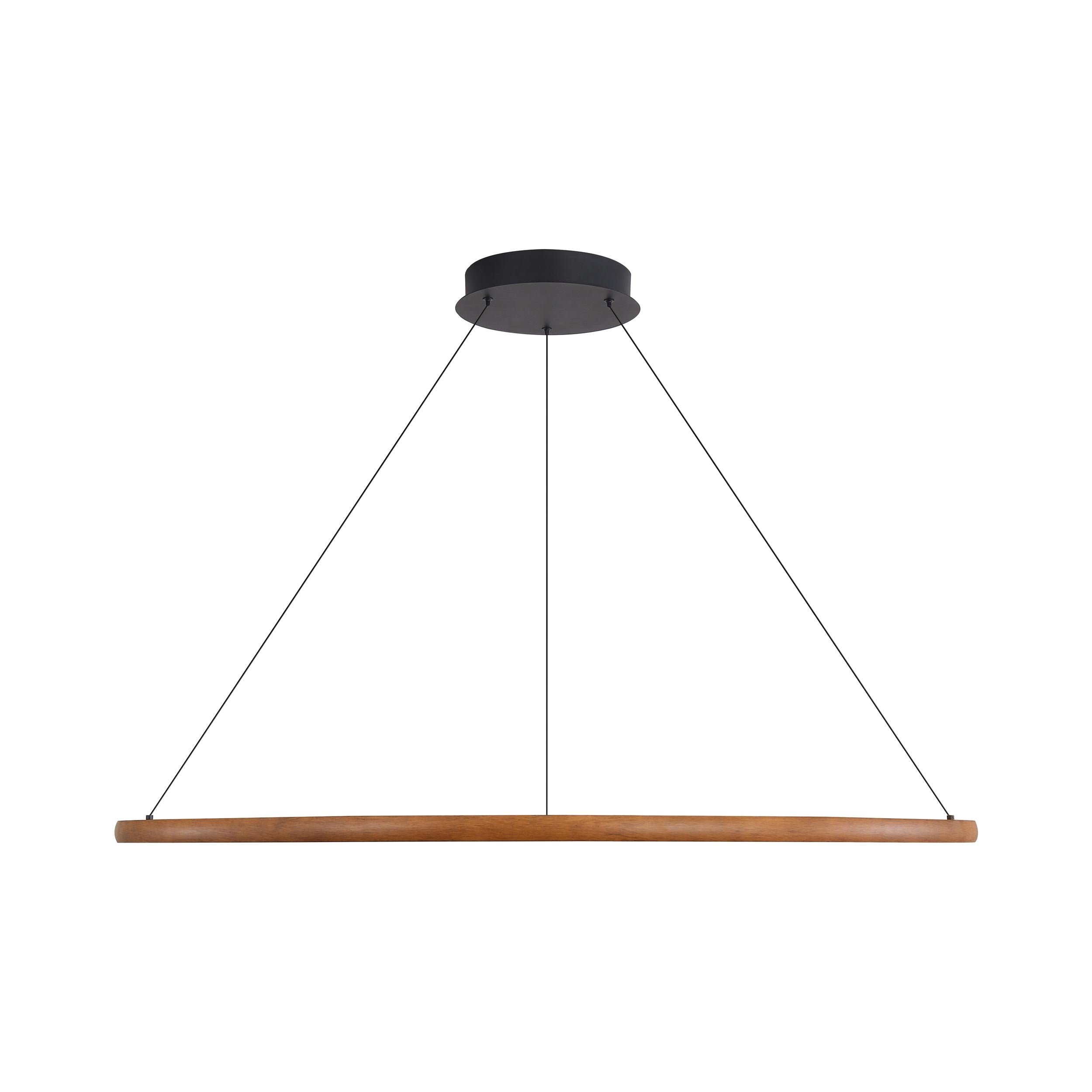 Veritas 71" Bi-directional LED Chandelier in Walnut - - Golden Lighting