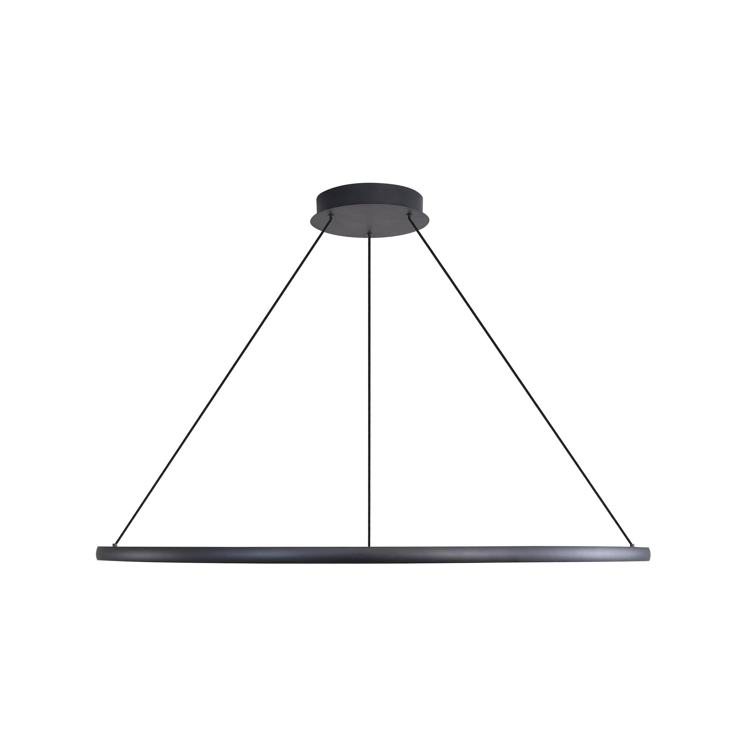 Veritas 71" LED Ring Chandelier in Sand Black - - Golden Lighting