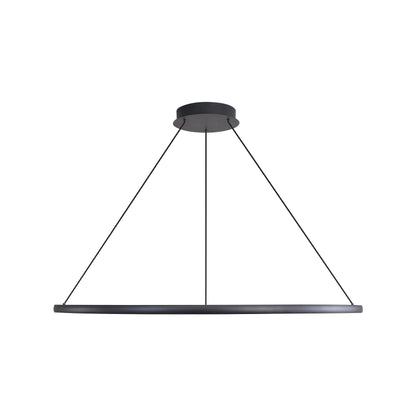 Veritas 71" LED Ring Chandelier in Sand Black - - Golden Lighting