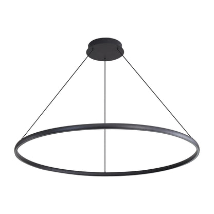 Veritas 71" LED Ring Chandelier in Sand Black - Default Title - Golden Lighting