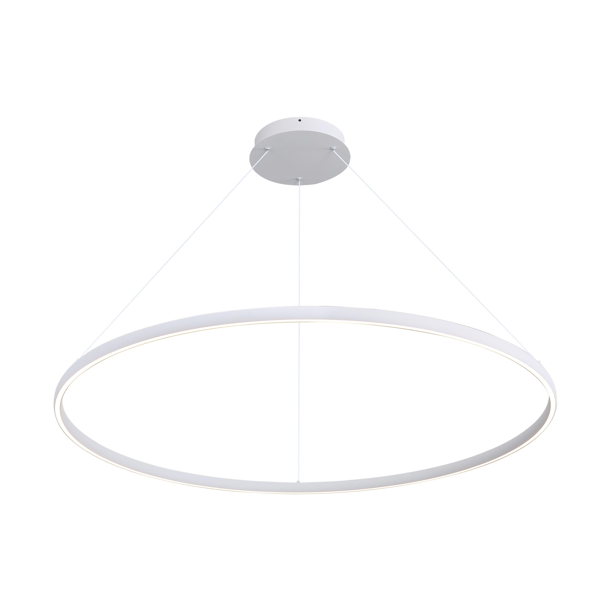 Veritas 71" LED Ring Chandelier in Sand White - Default Title - Golden Lighting