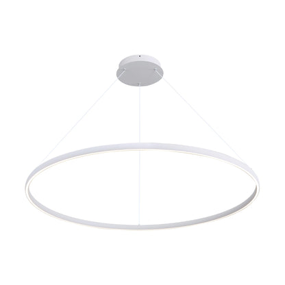 Veritas 71" LED Ring Chandelier in Sand White - Default Title - Golden Lighting