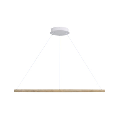 Veritas 71" LED Ring Chandelier in Walnut - - Golden Lighting