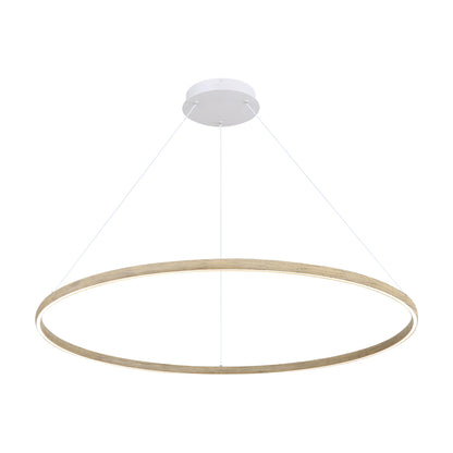 Veritas 71" LED Ring Chandelier in Walnut - Default Title - Golden Lighting