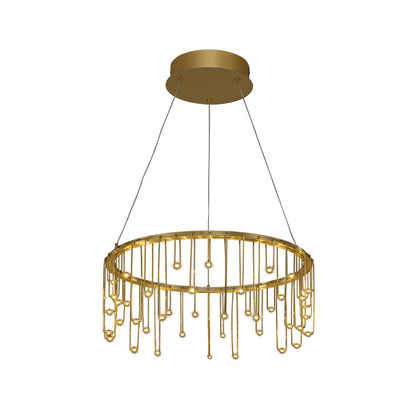 Lucerna 39" LED Chandelier in Stainless Steel Gold (Copy) - 18" - Golden Lighting