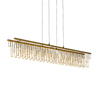 Golden Lighting Lucerna Integrated LED Island Light in Stainless Steel Gold - - Golden Lighting