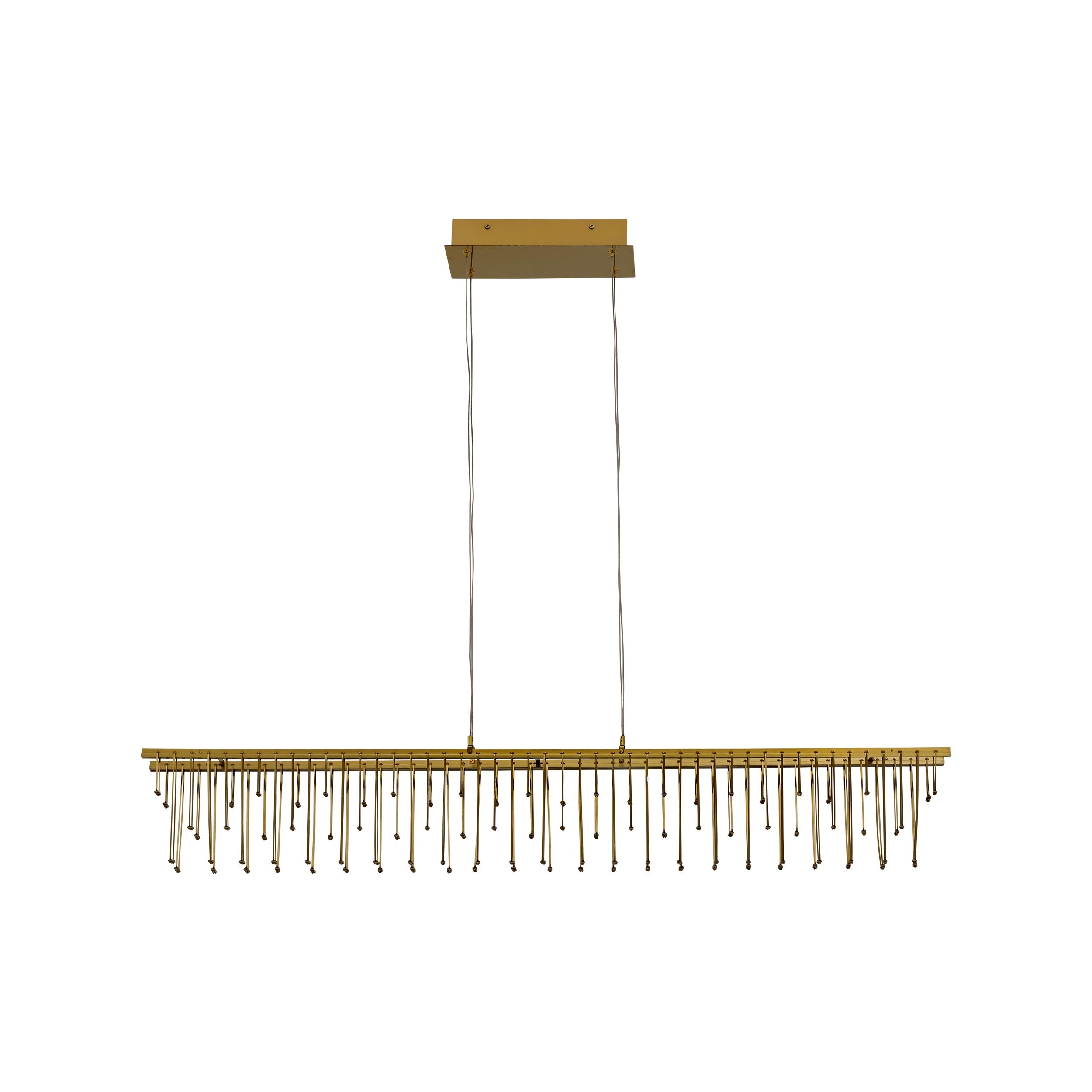 Lucerna 48" LED Linear Pendant in Stainless Steel Gold - - Golden Lighting