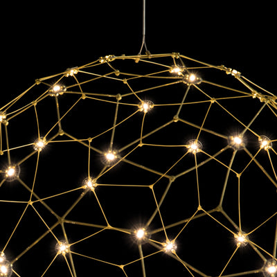 Golden Lighting Spheris Integrated LED 16in Pendant in Natural Brass - - Golden Lighting