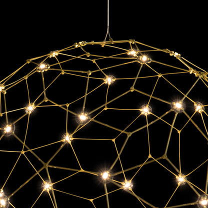 Golden Lighting Spheris Integrated LED 16in Pendant in Natural Brass - - Golden Lighting