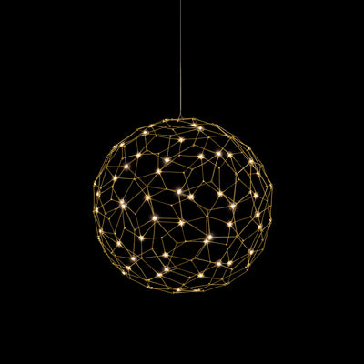 Golden Lighting Spheris Integrated LED 16in Pendant in Natural Brass - - Golden Lighting