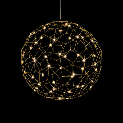 Golden Lighting Spheris Integrated LED 24in Pendant in Natural Brass - - Golden Lighting