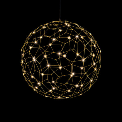 Golden Lighting Spheris Integrated LED 24in Pendant in Natural Brass - - Golden Lighting