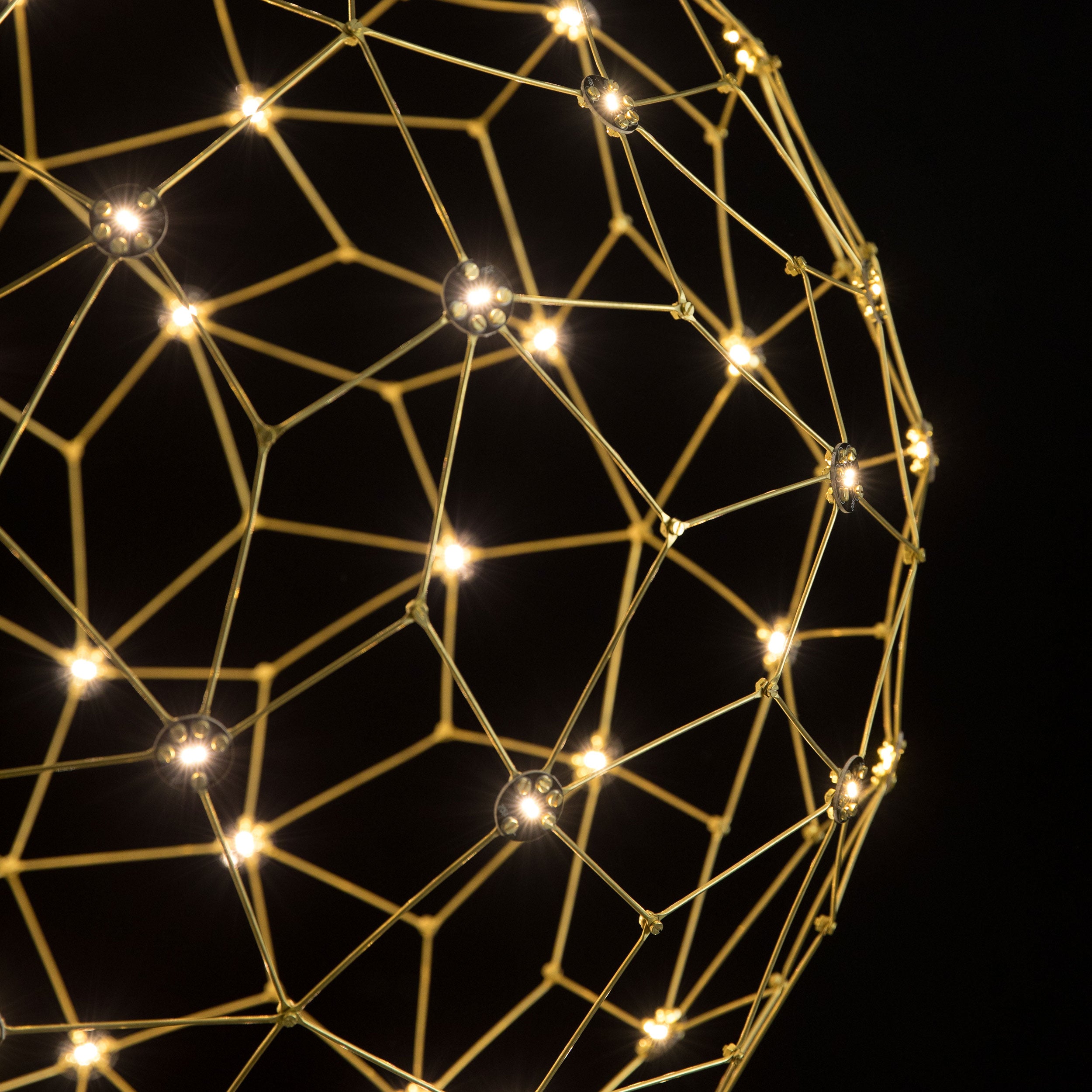 Golden Lighting Spheris Integrated LED 24in Pendant in Natural Brass - - Golden Lighting