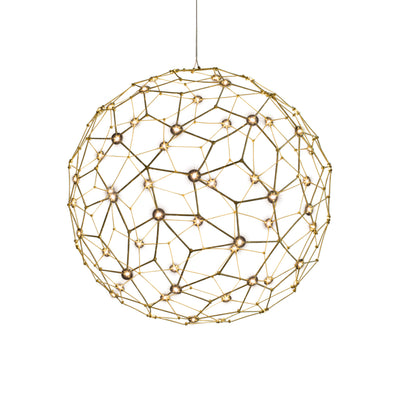 Golden Lighting Spheris Integrated LED 24in Pendant in Natural Brass - Default Title - Golden Lighting