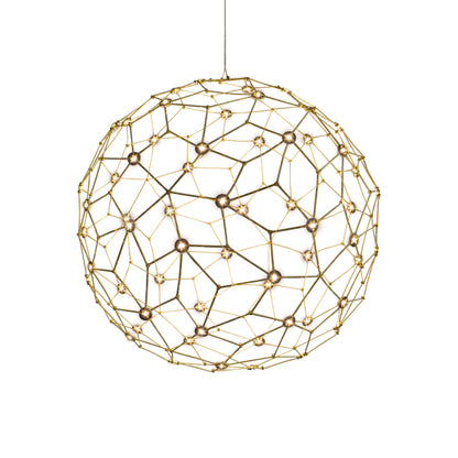 Golden Lighting Spheris Integrated LED 24in Pendant in Natural Brass - Default Title - Golden Lighting