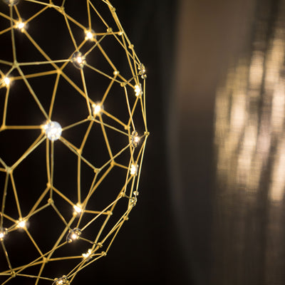Golden Lighting Spheris Integrated LED 32in Pendant in Natural Brass - - Golden Lighting