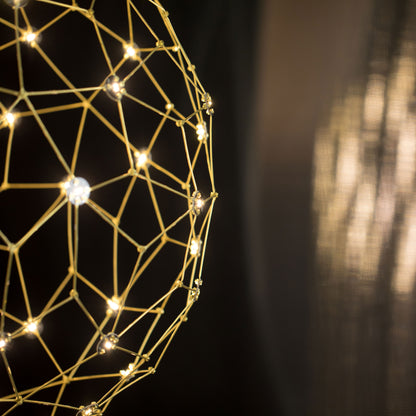 Golden Lighting Spheris Integrated LED 32in Pendant in Natural Brass - - Golden Lighting