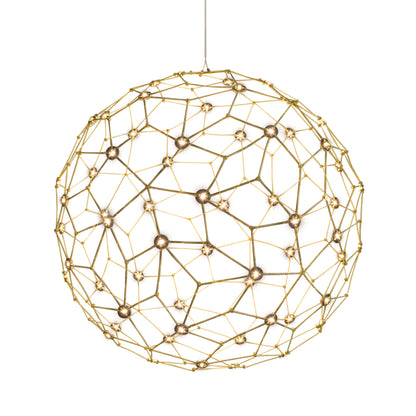 Golden Lighting Spheris Integrated LED 32in Pendant in Natural Brass - Default Title - Golden Lighting